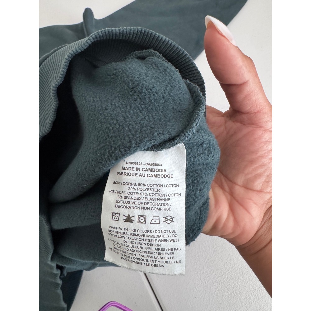 Nike Phoenix Fleece Oversized Crewneck Sweatshirt Teal FD2923-328 Womens L dd - Picture 5 of 7